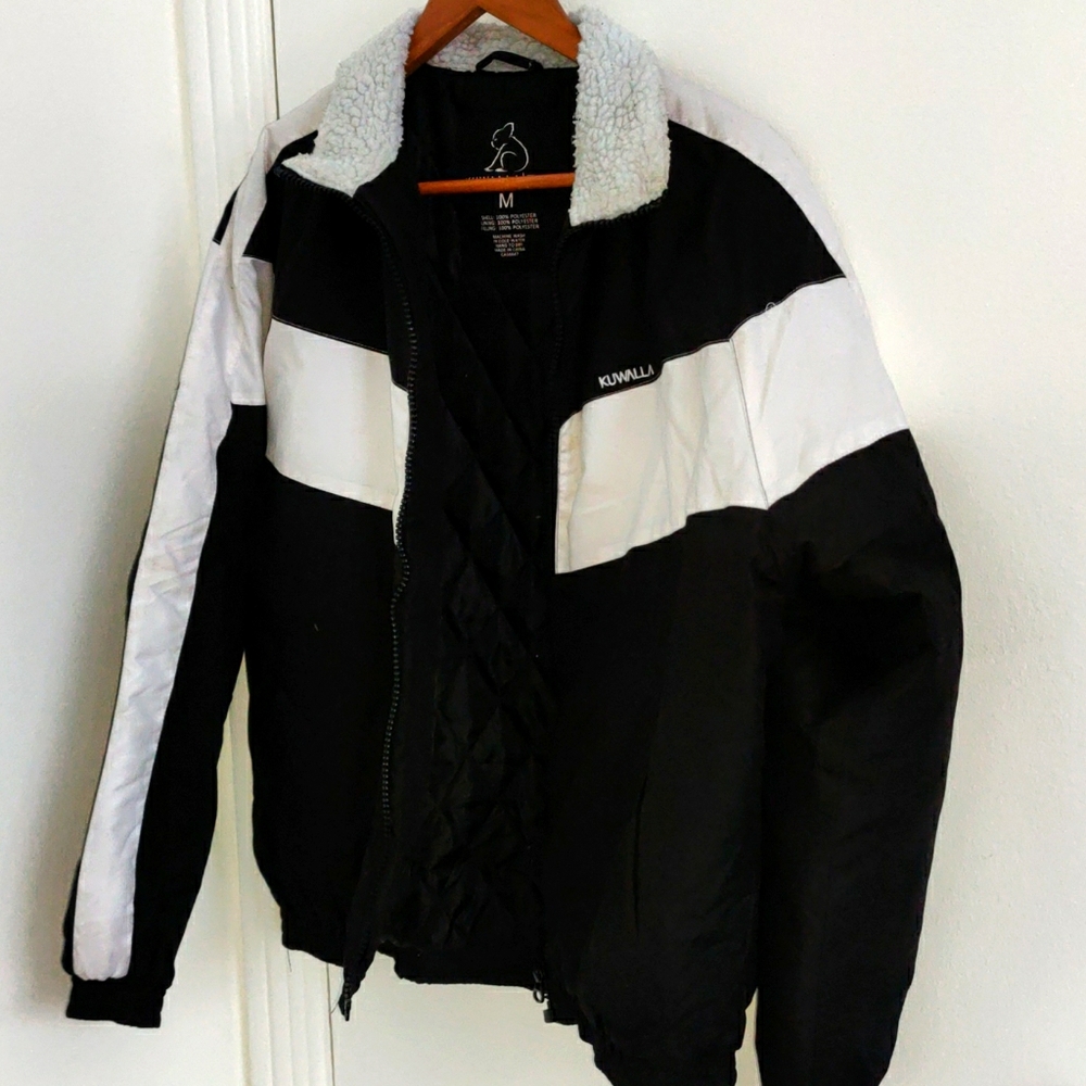 Stylish Black/White Windbreaker